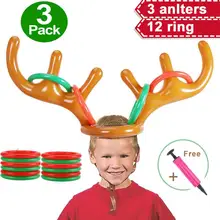 2/3 пакет кольцеброс надувные шапка с рогами северного оленя Санта-Клауса на Рождество для отдыха и вечеринок для игры в Дартс игрушки 2 или больше игроков взаимодействие