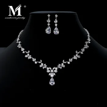 

MASHAWU Luxury zircon Exquisite Flower Jewelry Sets For Women Wedding Party Jewelry Accessories Cubic Zircon Gift Drop shipping