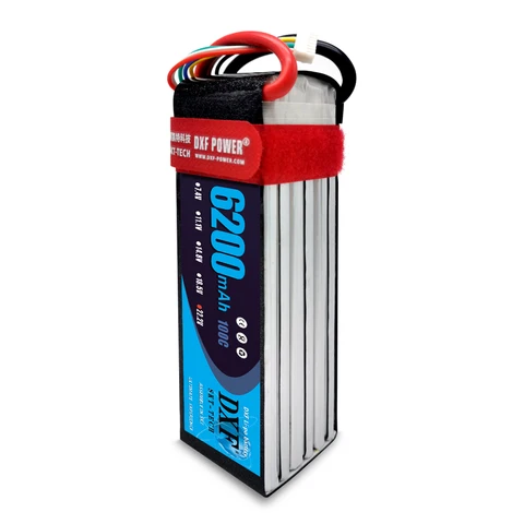 2020 DXF 2PCS lipo battery 6S 222V 6200mah 100C Max 200C Toys Hobbies For Helicopters RC Models Li polymer Battery title=