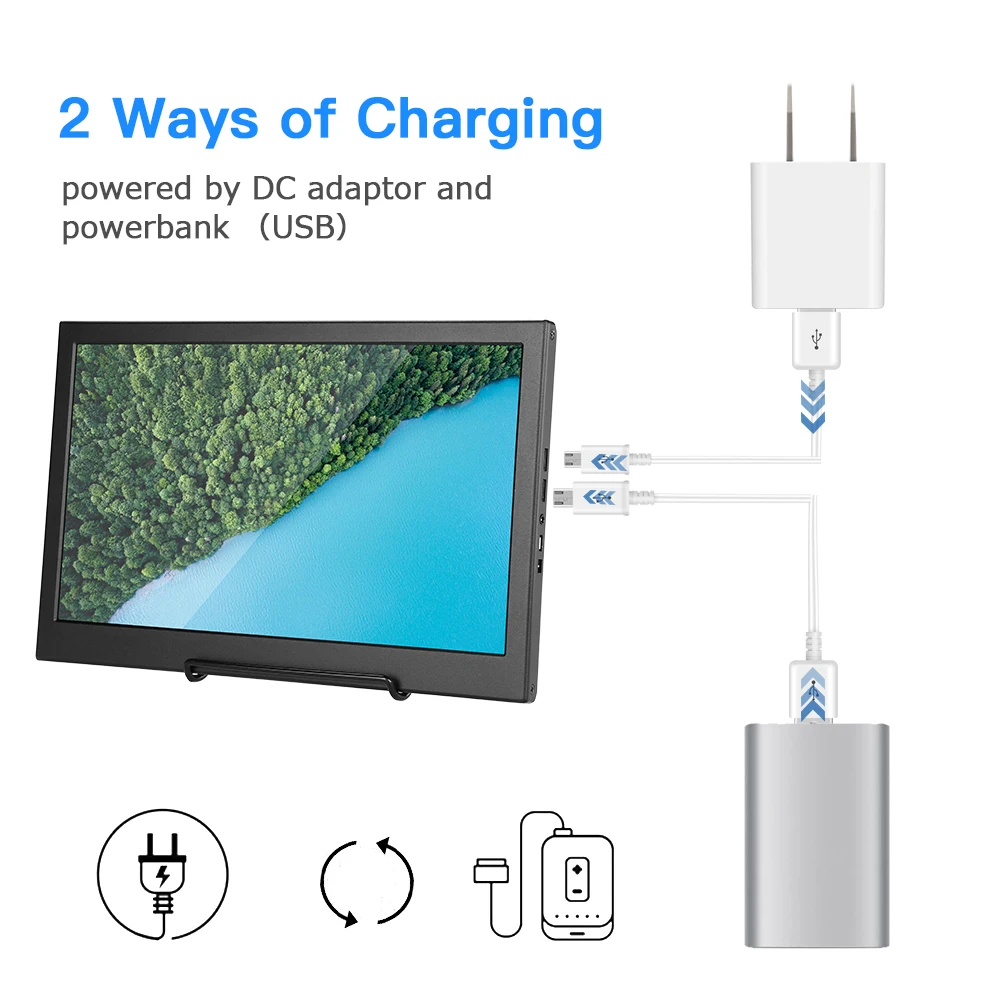 Eyoyo EM13H 13 3 portable LCD Screen FHD 1440P HDMI Monitor USB Type C for Macbook 4