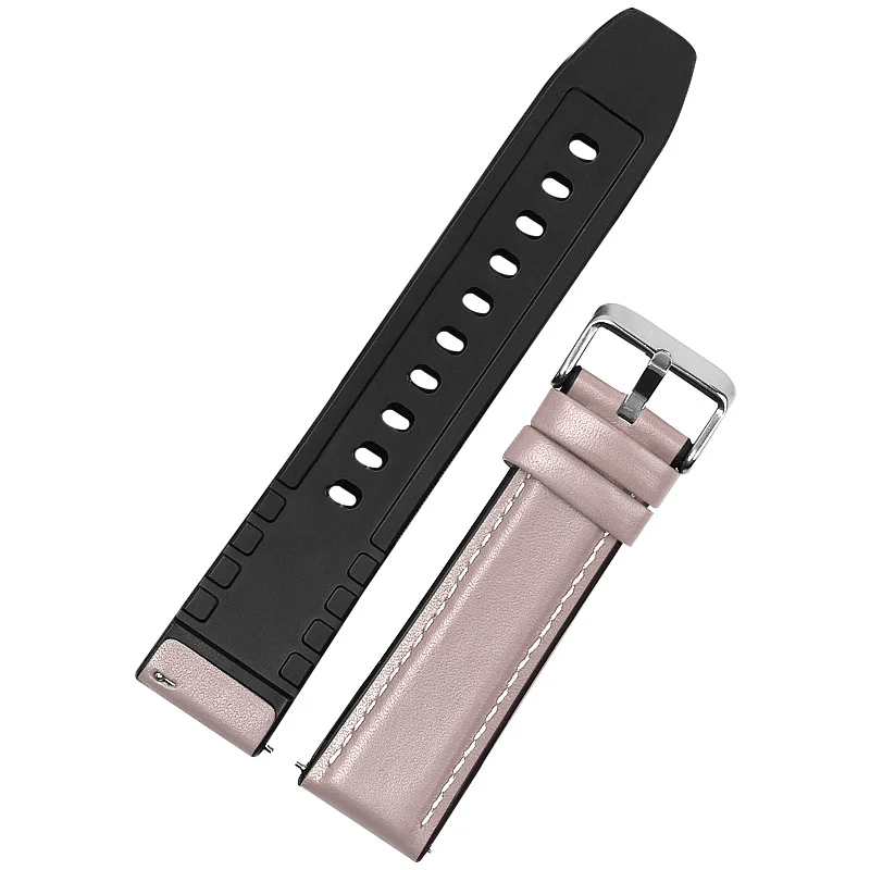 22 мм ремешок для часов huawei watch GT/Honor Magic watch 2/samsung Galaxy 46 мм сменный ремешок gear S3 Frontier/Classic - Цвет ремешка: light pink