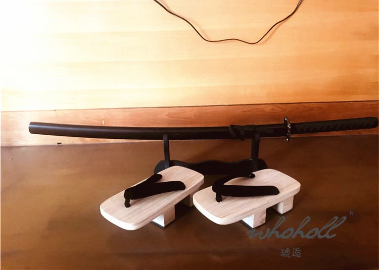 WHOHOLL Geta Summer Clogs Men's Women's Slippers Two-tooth Japanese Geta Wooden Flip-flops Cosplay Shoes Slippers Sandals