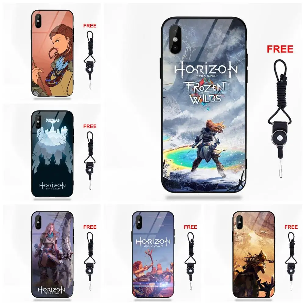 Omdnwd игра Horizon Zero Dawn алой Мягкий ТПУ чехол закаленное стеклянные крышки для Apple iPhone