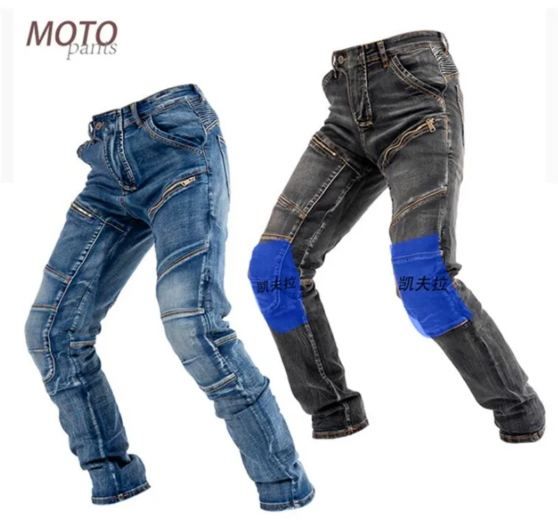 Jeans Da Moto Uomo Con Protezioni Aramidiche - Rinforzati, Anticalore E Taglio, Con Protezioni CE Per Ginocchia E Fianchi - 2