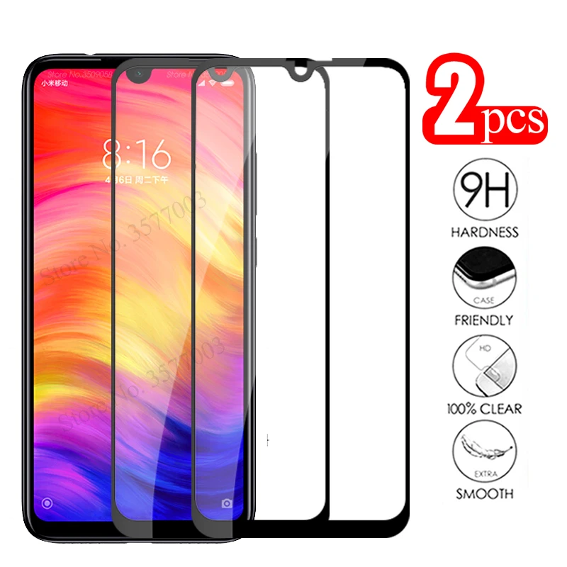 2 шт закаленное стекло для Xiaomi redmi note 7 защитная пленка для экрана redmi note 7 защитное стекло на ksio mi xao mi red mi note7 not 7 9H пленка