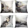 Modern Abstract Cushion Cover Gray Blue Teal Agate Marble Hug Gold Foil Pillow Cover Home Decor Pillowcase Sofa Throw Pillows 2