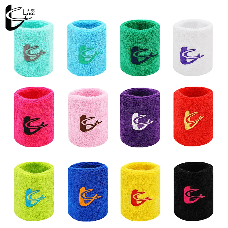 

Sweat Wristband Cotton Towel Banded Yarn Elastic Wrist Support Men Women Kids Tennis Wristlets Sports Fitness Protect Band 1PCS