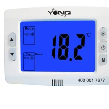 YKC510 серии, большой lcd цифровой термостат, 220 VAC±10%, 2-трубный термостат для вентиляторный доводчик с водяным охлаждением, управление 2/3 линии клапаны