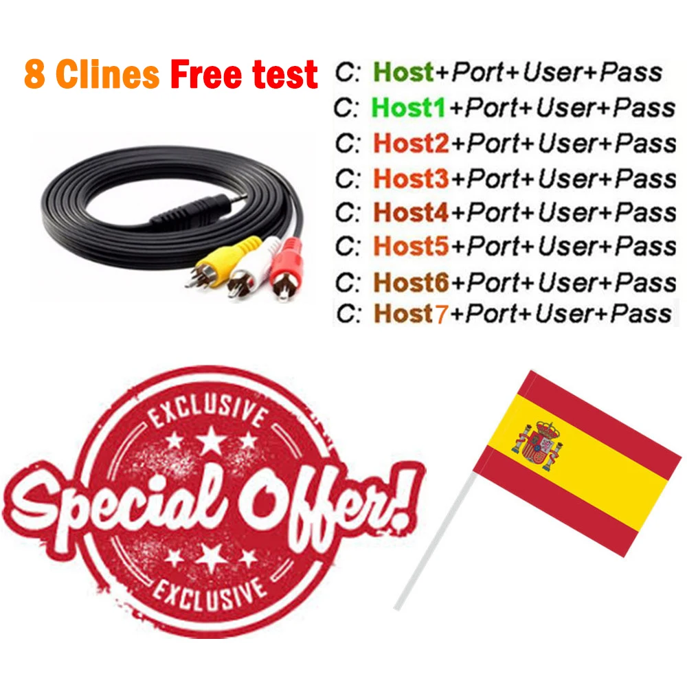 

HD cccam server 1 year for Europe Satellite cccam Account Share Sever Spain/French/Germany IKS 1year TV 6 RCA Cable