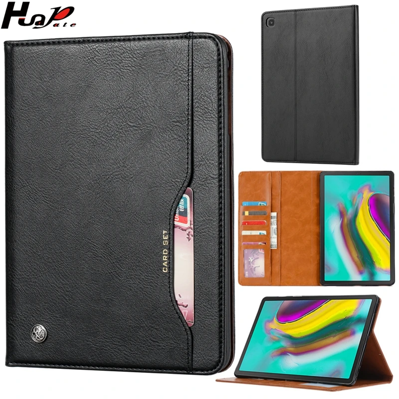 

For Samsung Galaxy Tab S5E 10.5 T720 Case Luxury Vintage Suede Leather Cover Wallet Card Stand Magnetic Book Classic Flip Case