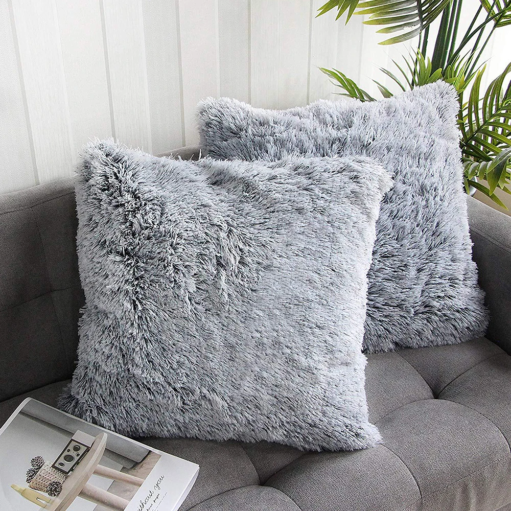 Cushion/Decorative Pillow Warm Plush Furry Cushion Cover Case Decorative  Throw Home Bed Room Sofa Decor 45x45cm1