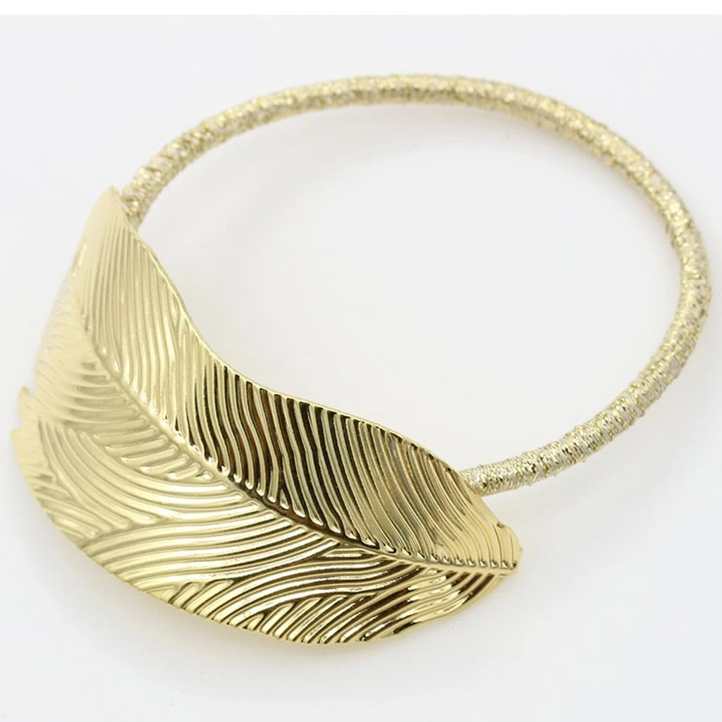 High Quality Fashion Hot Sell Hair Accessories Alloy Leaves Hair Ring Women