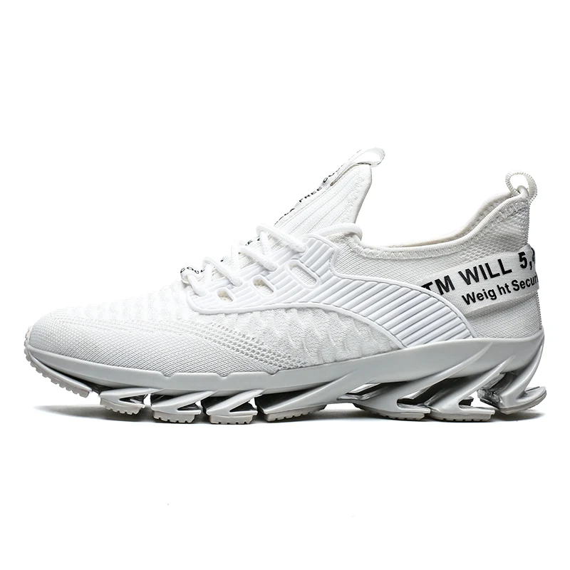 Новые модные детские кроссовки мужские высокого качества на шнуровке крутые дышащие кроссовки для бега на открытом воздухе прогулочная спортивная обувь - Цвет: White-115