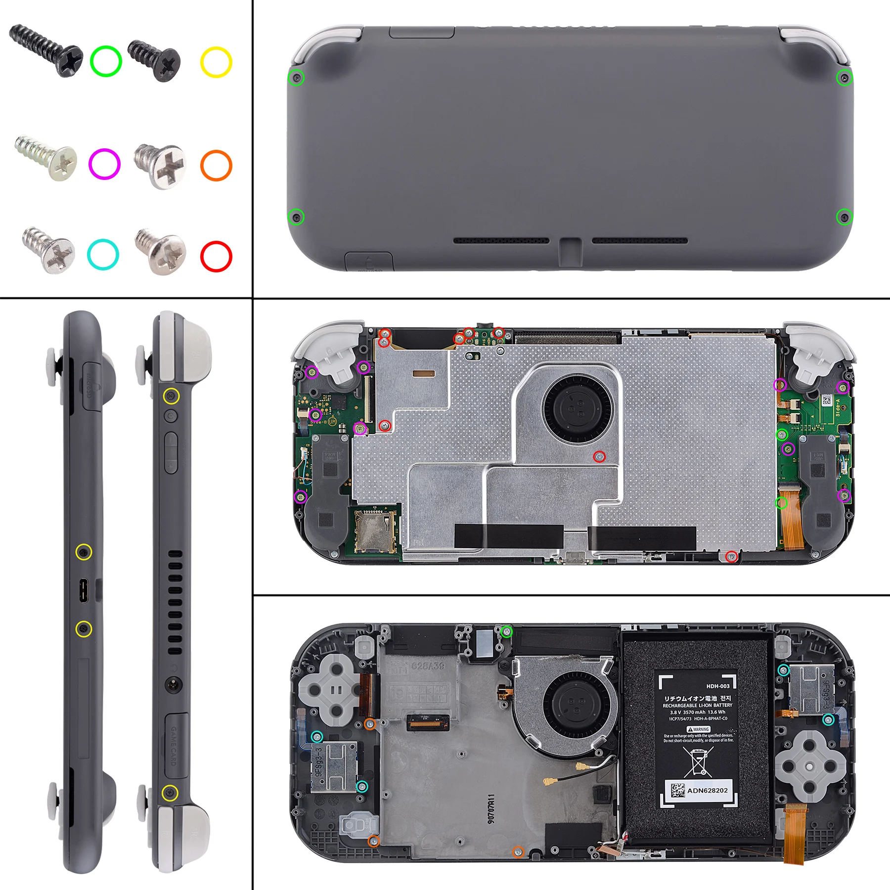 Kits de Reparo com Ferramentas para ns Substituição Personalizada Abxy Casa Chaves Dpad l r zl zr Gatilho Conjunto Completo Botões Switch Lite - Image 3