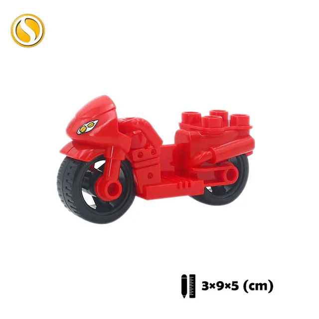 Trailer Car model Airplane Big Building Blocks Vehicle Accessory Compatible Classic Assemble Bricks Children DIY Toys Girl Gift CHE012