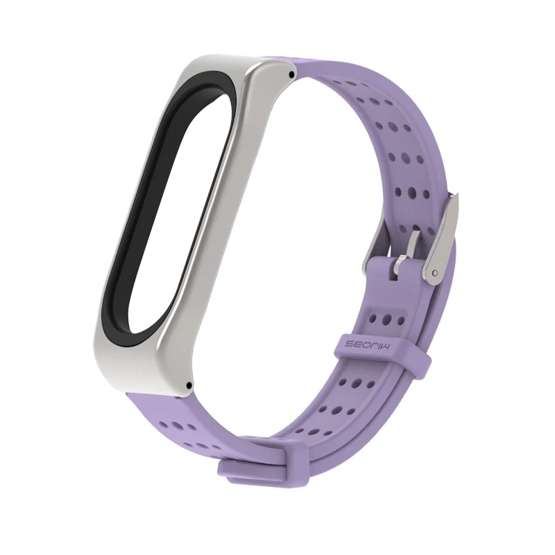 Браслет mi jobs mi Band 4, силиконовый браслет из ТПУ для Xiaomi mi Band 3, ремешок для смарт-часов mi Band 3 4, ремешок для смарт-часов - Цвет: light purpel