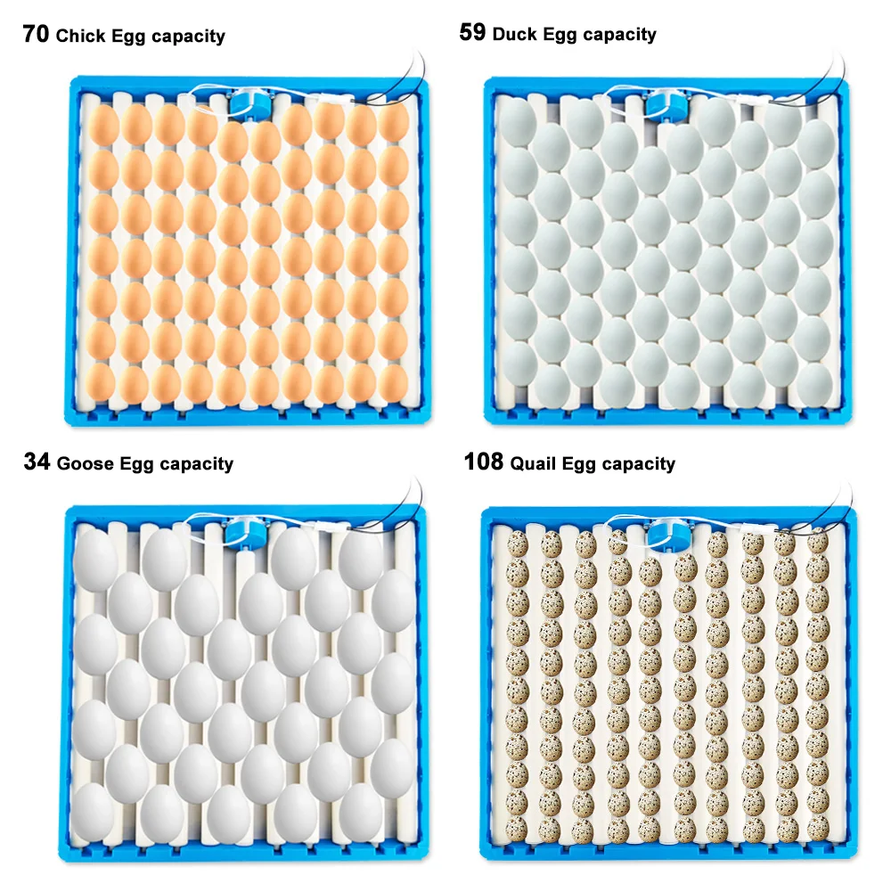 Egg Incubator 360&deg; Automatic Rotary Egg Tray 70-108 Eggs Incubator 220V Chicken Duck Goose Quail Egg Tray Tool Poultry Supplies