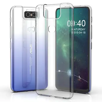 

100pcs/lot Crystal Case For Asus Zenfone 6 ZS630KL Soft Plain Ultra Thin Whole Clear TPU Cover