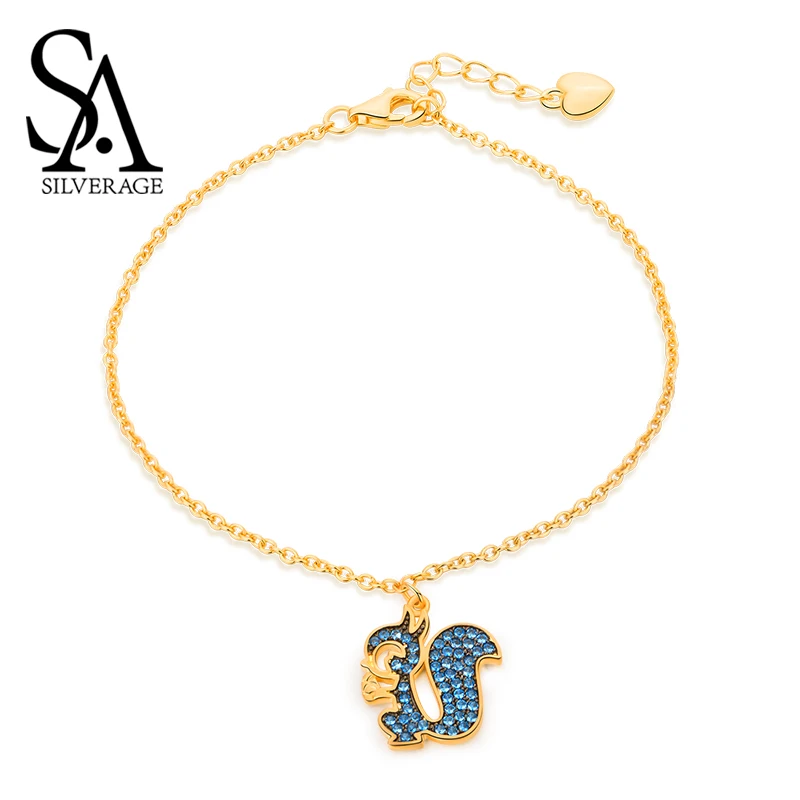 

SA SILVERAGE Original Animal Elephant 925 Sterling Silver Bracelet Design Gift Sterling Silver Bracelet Ladies Feminina Bangles