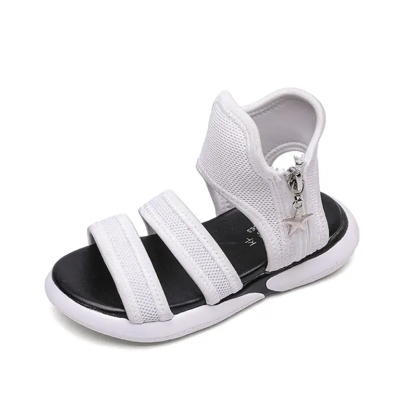

Children's sports sandals baby comfort sandals summer new boys and girls beach shoes kids casual black white sandals