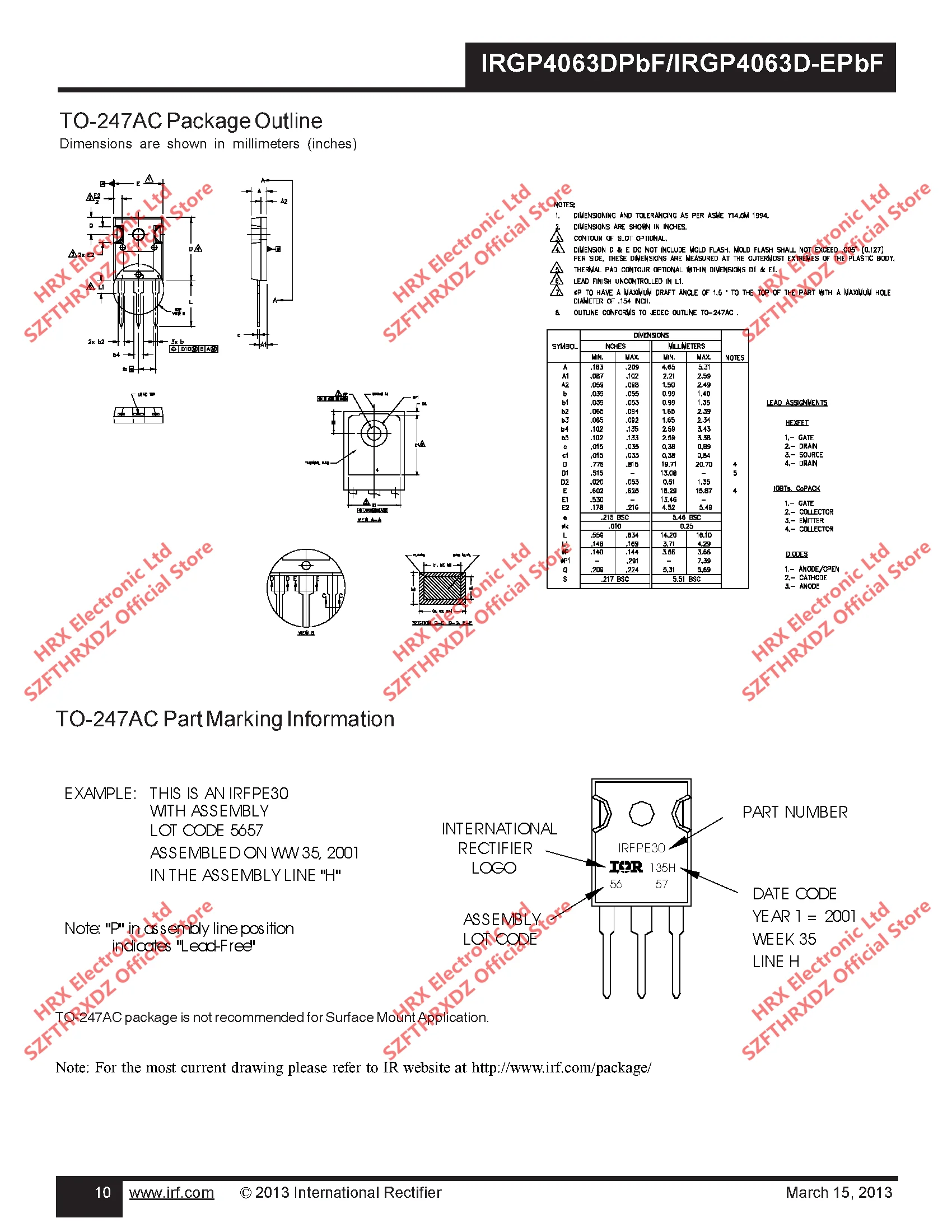 IRGP4063DPBF TO-247 IRGP4063D TO247 GP4063D IGBT 48A 600V 25 шт/трубка(5 шт-10 шт