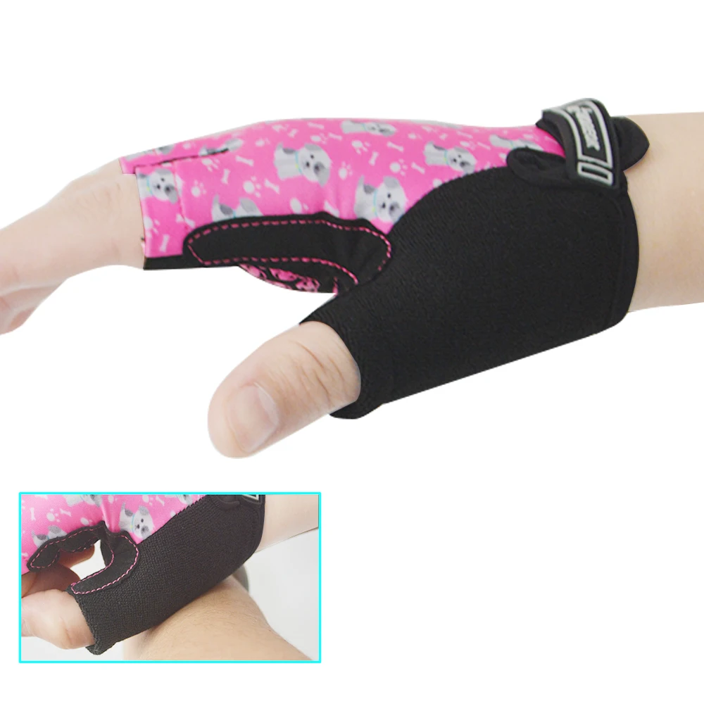 Kids Cycling Gloves BIKINGMOREOK Balance Bike Gloves Gel Pad Bicycle Gloves Half Finger Monkey Bar for Boy Girls 3-10 Age
