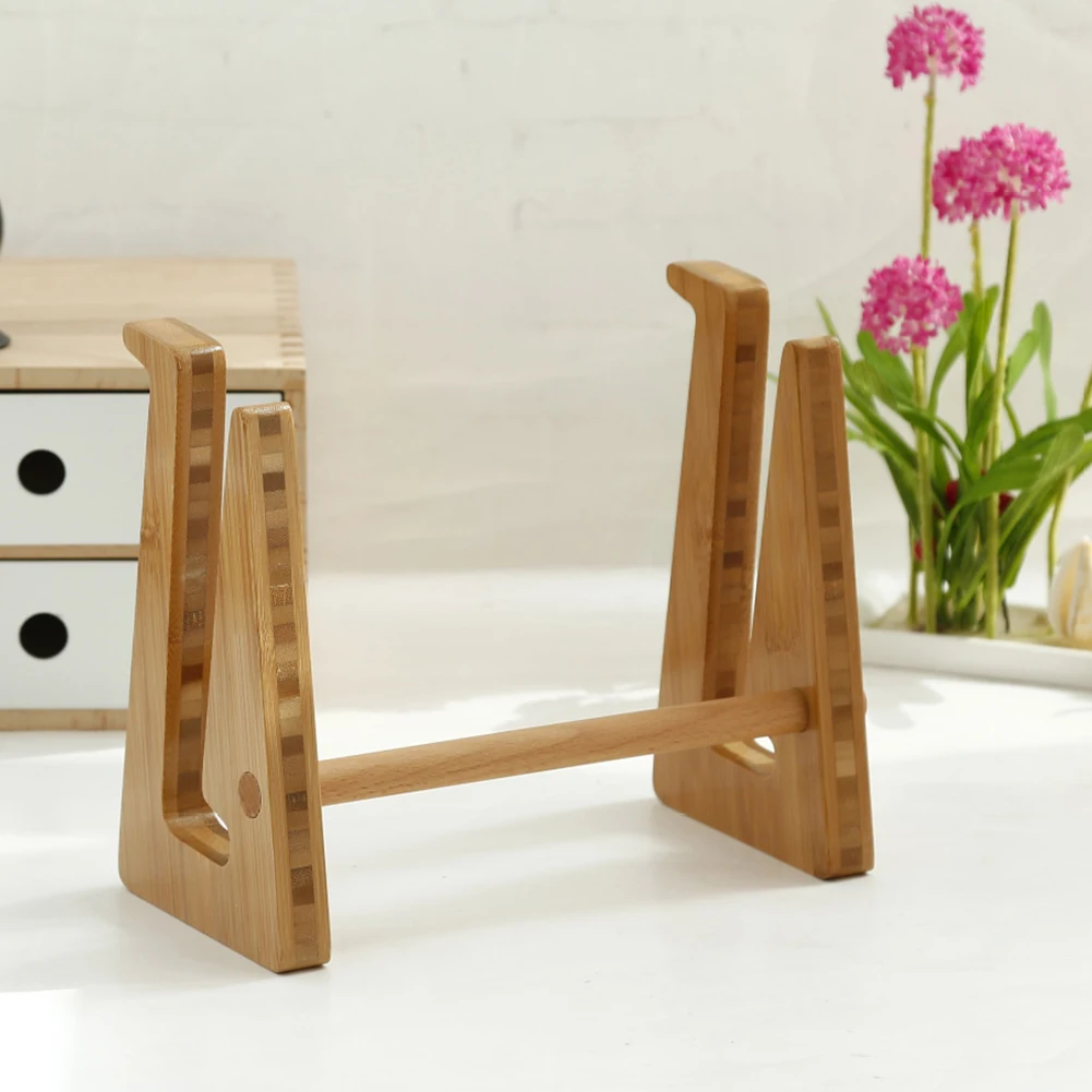 

Laptop Rack Adjustable Home Office Accessories Heat Dissipation Portable Desk Carbonized Bamboo Stand Detachable Holder Notebook