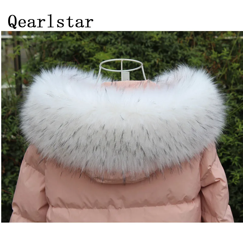 Супер Роскошный 100% высококачественный зимний шарф Qearlstar воротник из