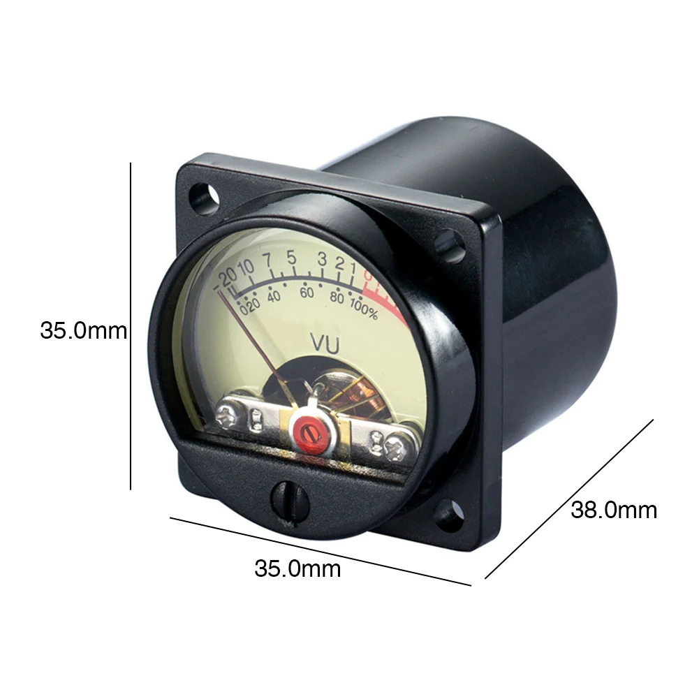 Power Amplifiers Tools VU Meter With Backlight Lightweight Easy Install Clear Display Audio Adjustable Stable DB Level Header