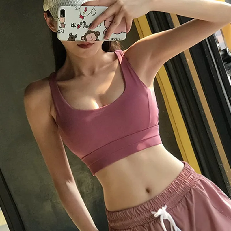

Rapid sexy back strap Yoga underwear sports fitness bra shock absorption gathering RUNNING VEST quick drying bra Fashion