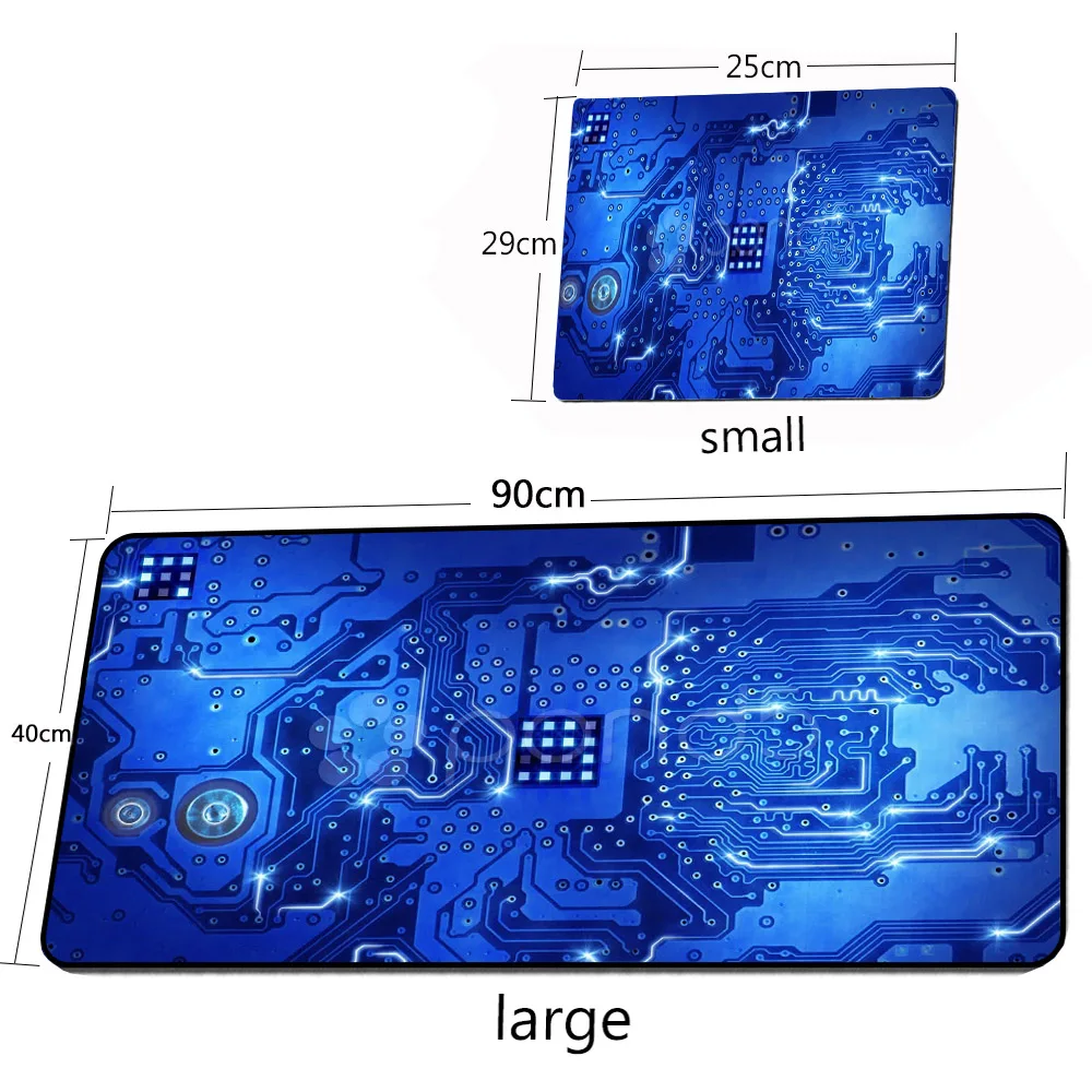 Alfombrilla de ratón con circuito digital XXL para ordenador portátil, accesorios para juegos, oficina, hogar, teclado, 3D, para escritorio