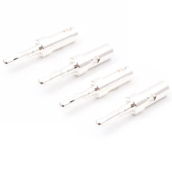 

Hifi audio Speaker Cable Connectors Banana Plugs Pure Silver Plated Copper Conductor