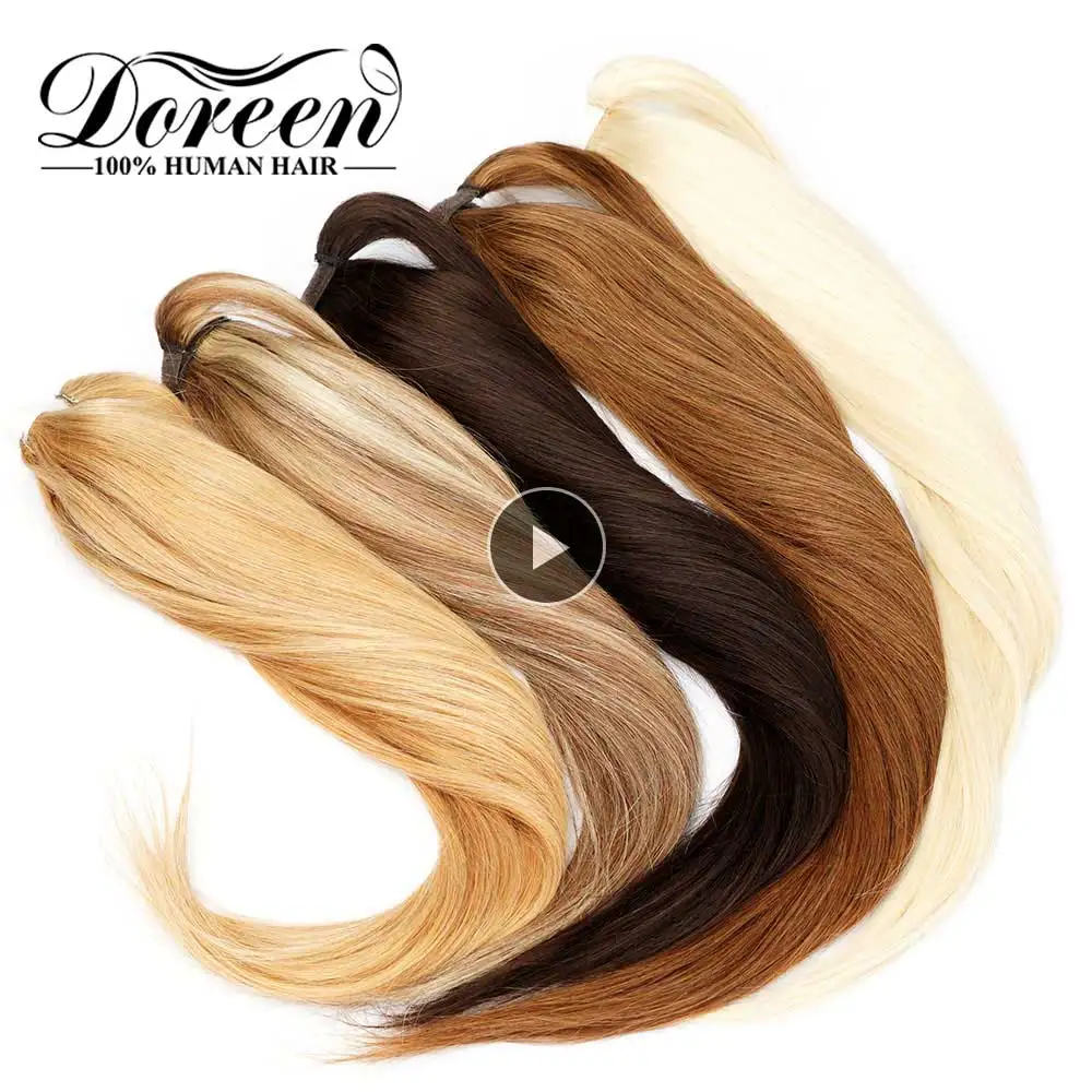 24 26 inch 160g Ponytail Human Hair Magic Wrap Around Clip In Ponytail Extensions 100% Real Natural Machine made Remy Hair