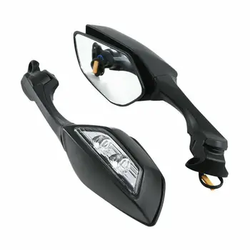 

Motorcycle Rearview Mirrors LED Turn Signals For Kawasaki Ninja ZX10R 2016-2020