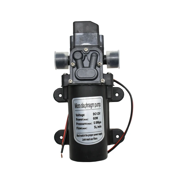 Gleichstrom 12 Volt 60W mikro elektrische Membran Wasserpumpe Automatik  schalter 5l/min Hochdruck Auto wasch spray