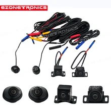 HD 3D 360 Camera Car Bird View System 4 Camera 360 720P SONY 225 Rear/Front/Left/Right 3D 360 Camera for Android Car Radio