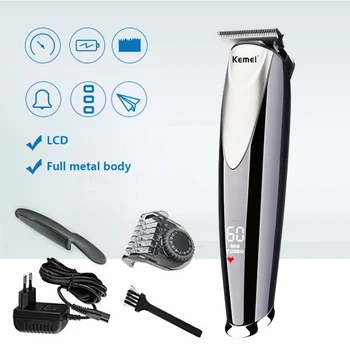 

Kemei Electric Hair Clipper Low Noise Razor LCD Display Rechargeable Men Professional Barber Styling Tools Dropshipping TSLM1
