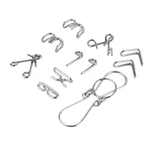 7 шт./компл. металлической проволоки головоломки волшебный трюк компактный пазл игрушка кольцо IQ Тесты игрушки Funny игра ума Портативный логическая игра головоломка