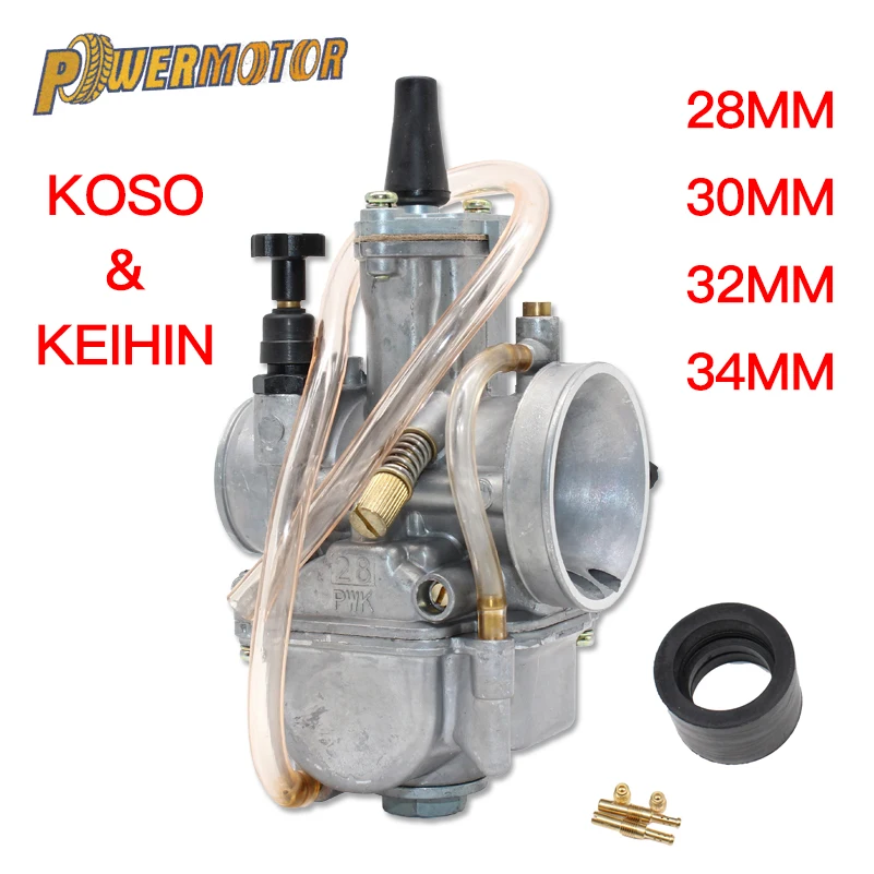 Универсальный KEIHIN KOSO PWK 28 30 32 34 мм мото rcycle Carburador Carburatore 50CC-350CC питбайк Dir tbike carburateur moto ATV