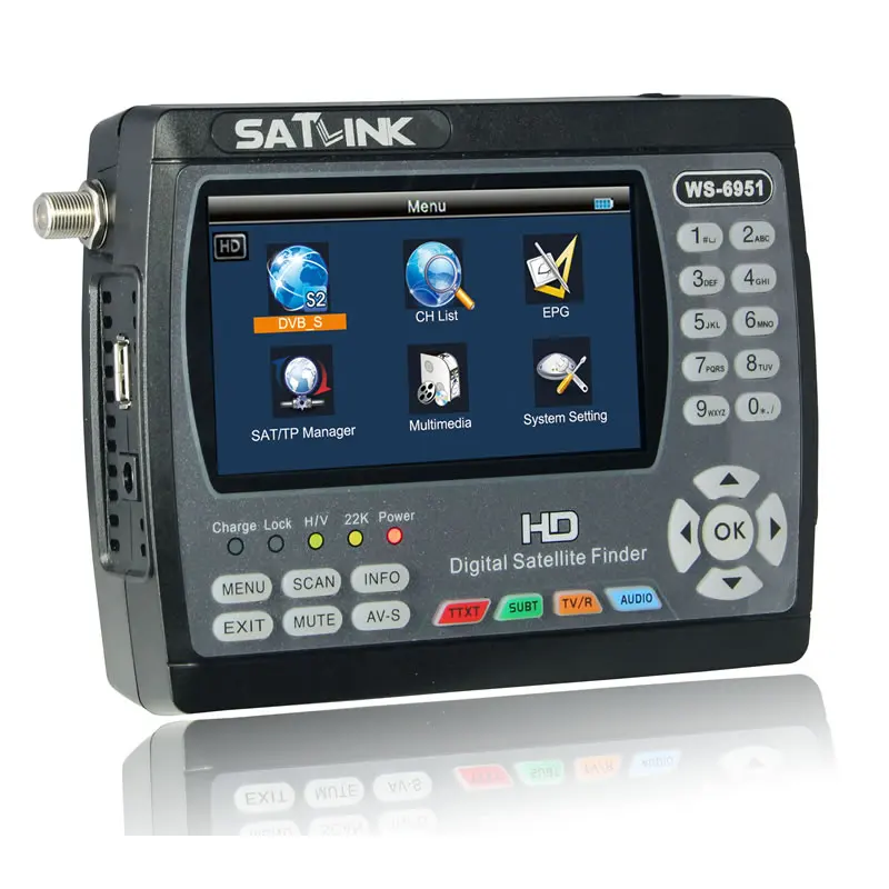 Спутниковый искатель Satlink WS 6951 DVB S/S2 с MPEG 2/MPEG 4 и подсветкой Meter|dvb hd|satlink ws-6951satellite