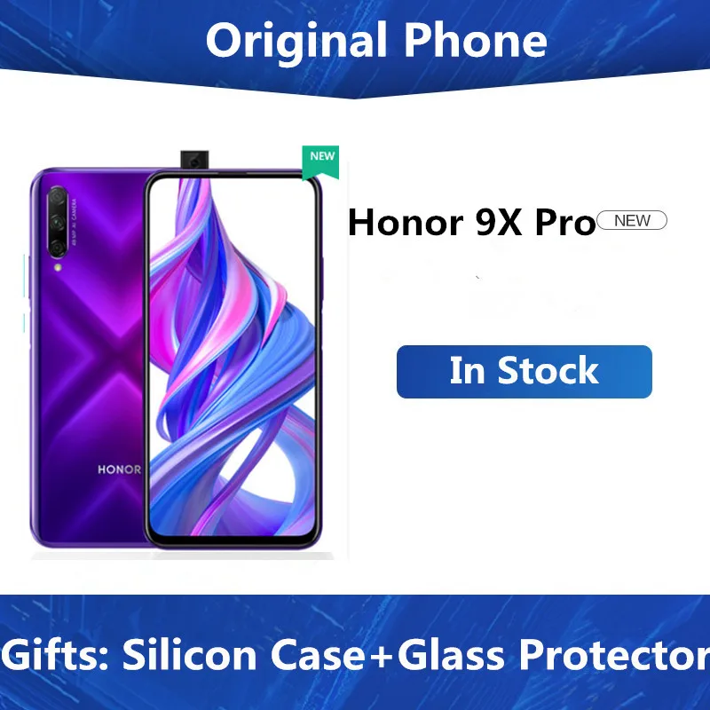 

Original Honor 9X Pro Mobile Phone Kirin 810 Android 9.0 6.59" IPS 2340X1080 8GB RAM 256GB ROM Elevating Camera 48.0MP