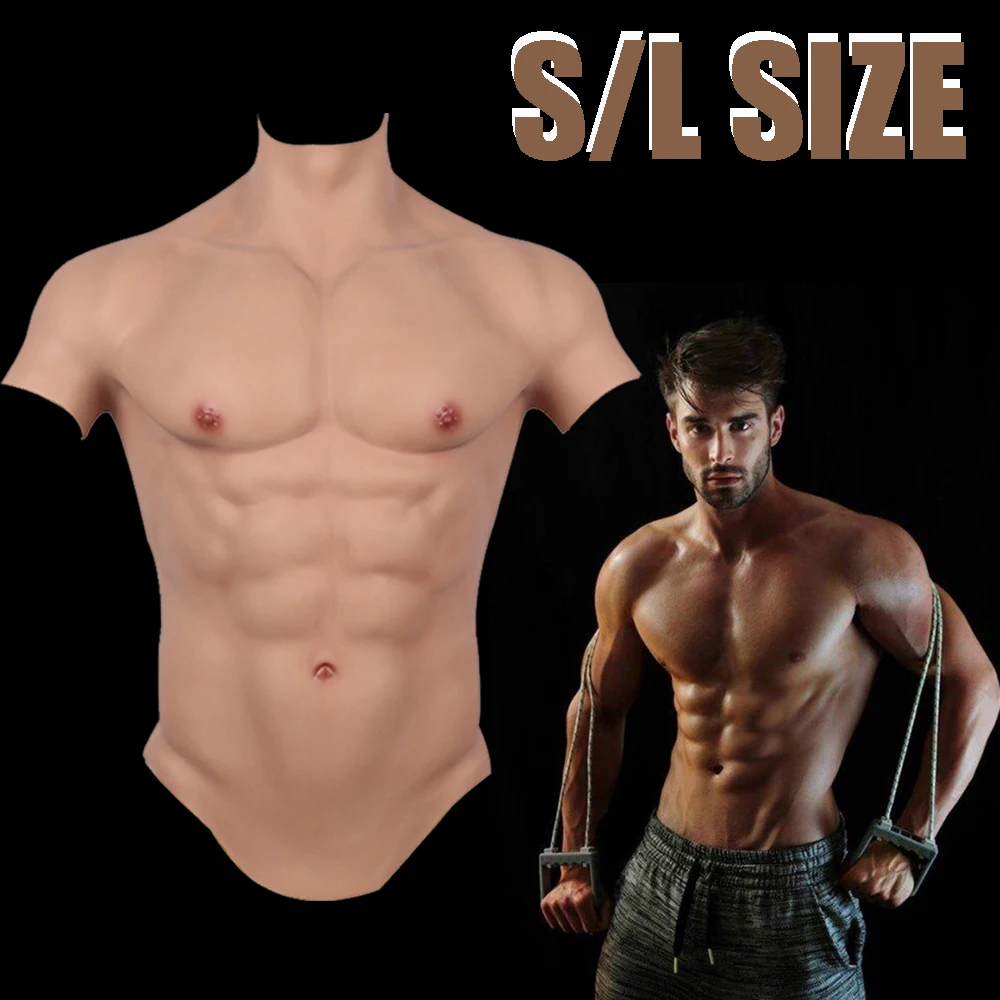 Silicone Muscle Suit False Abs Suit Male Belly Fake Chest Realistic Artificial Simulation