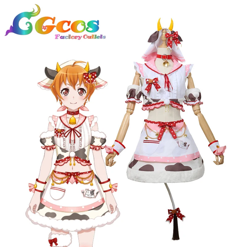 

2020 New Japanese Anime BanG Dream! Girls Band Happy World! Kitazawa Hagumi Uniform Halloween Custom Made Cosplay Cow Costume B