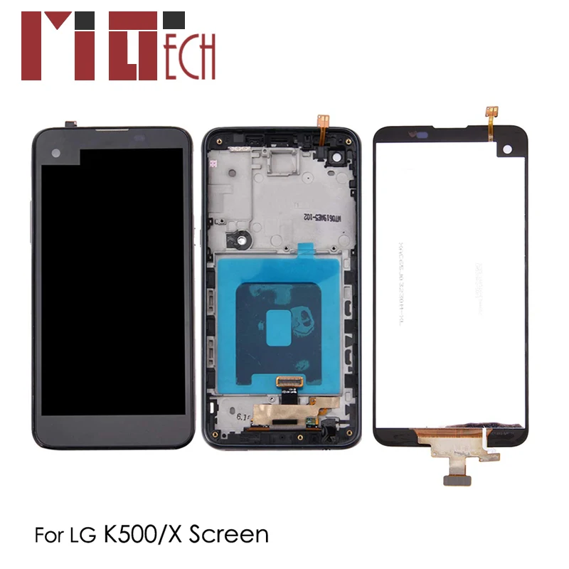 

LCD Display For LG X Screen K500DS K500N Touch Screen Digitizer LCD For LG K500 Assembly Replacement Black White No/with Frame