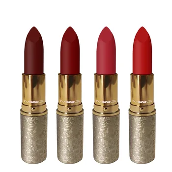 

Snowflake gold tube bullet matte lipstick waterproof moisturizing moisturizing lipstick
