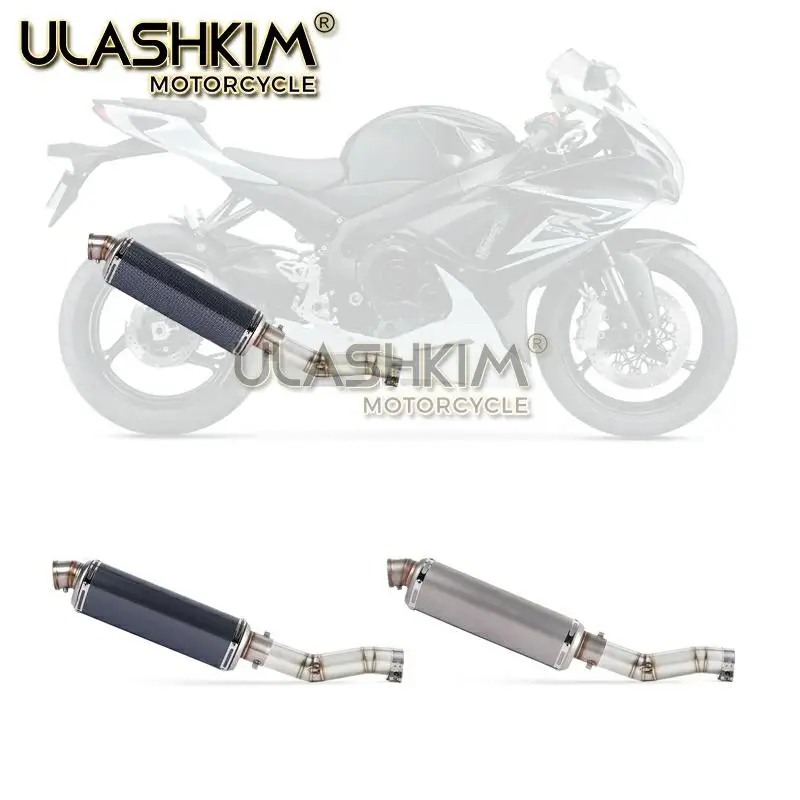 Мотоцикл полный выхлоп среднего звенья трубы слипоны для Suzuki GSXR600 Gsxr700 Gsxr750 k7 GSX R700 R750 R600 GSXR 600 700 750
