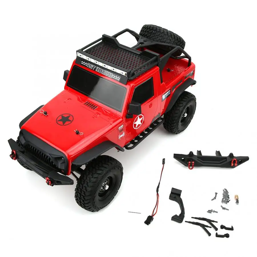 1/10 RC Car Off Road Monster Truck For RGT RC Crawler 1:10 Scale RC Rock Cruiser Hobby Crawler 4x4 Waterproof RC Vehicle Toys - Цвет: Красный