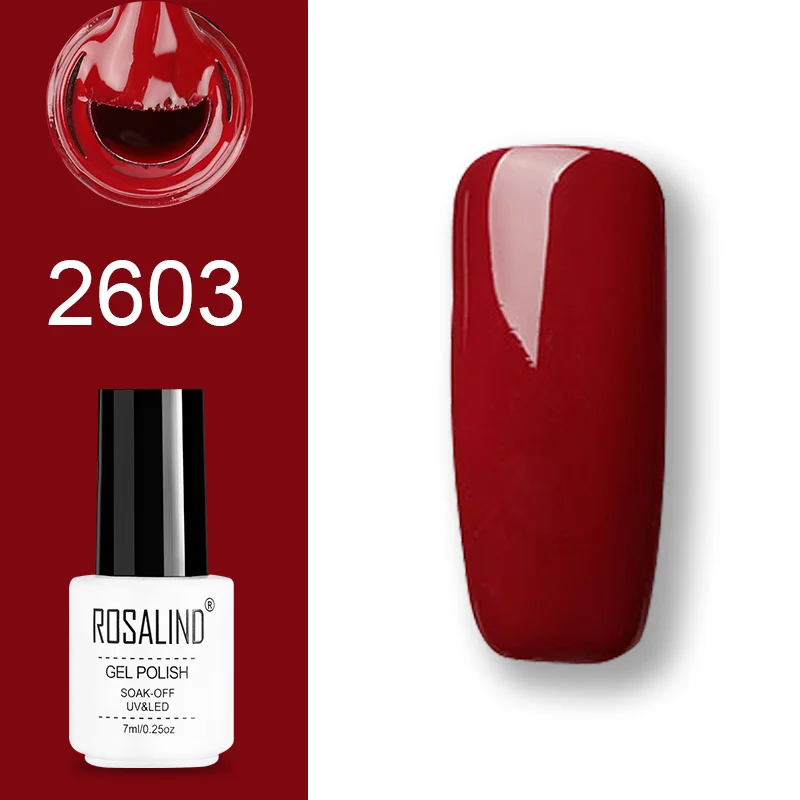 ROSALIND набор гель-лаков UV Vernis полуперманентный праймер верхнее покрытие 7 мл полигель-лак для маникюра - Цвет: GN09-ROSALIND