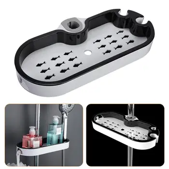 

Bathroom Storage Rack Drill-free Durable Bathroom Organizer Shelf Multi-functional Soap Shower Gel Organizer Wall Mounted