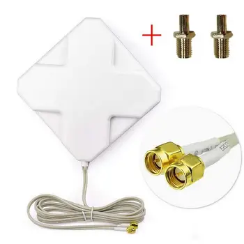 

50pcs 3G 4G Antenna 35dBi 2m Cable LTE Antena 2 * TS9 Male connector for 4G Modem Router